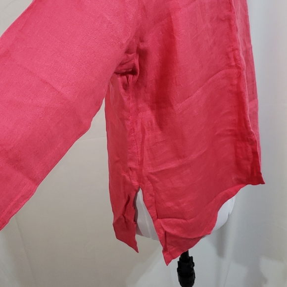 EUC CTC Linens Pink Linen Tunic Top Small - Picture 6 of 8